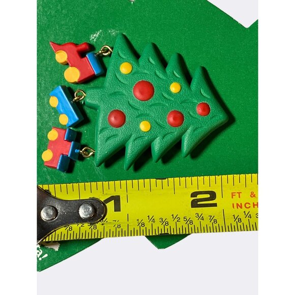 Hallmark Holiday Christmas Tree Train Ornaments Charm Lapel Pin - Picture 5 of 7